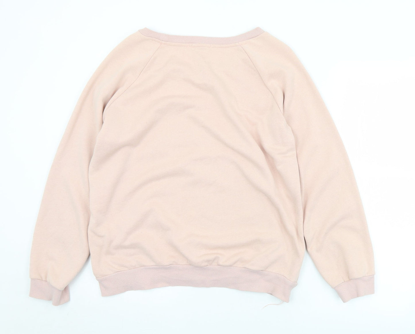 Molly Bracken Womens Pink  Cotton Pullover Sweatshirt Size XL