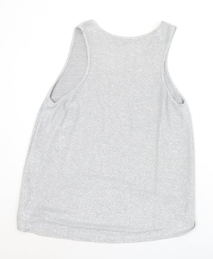Womens UK Size 14 NEXT Silver Basic Tank