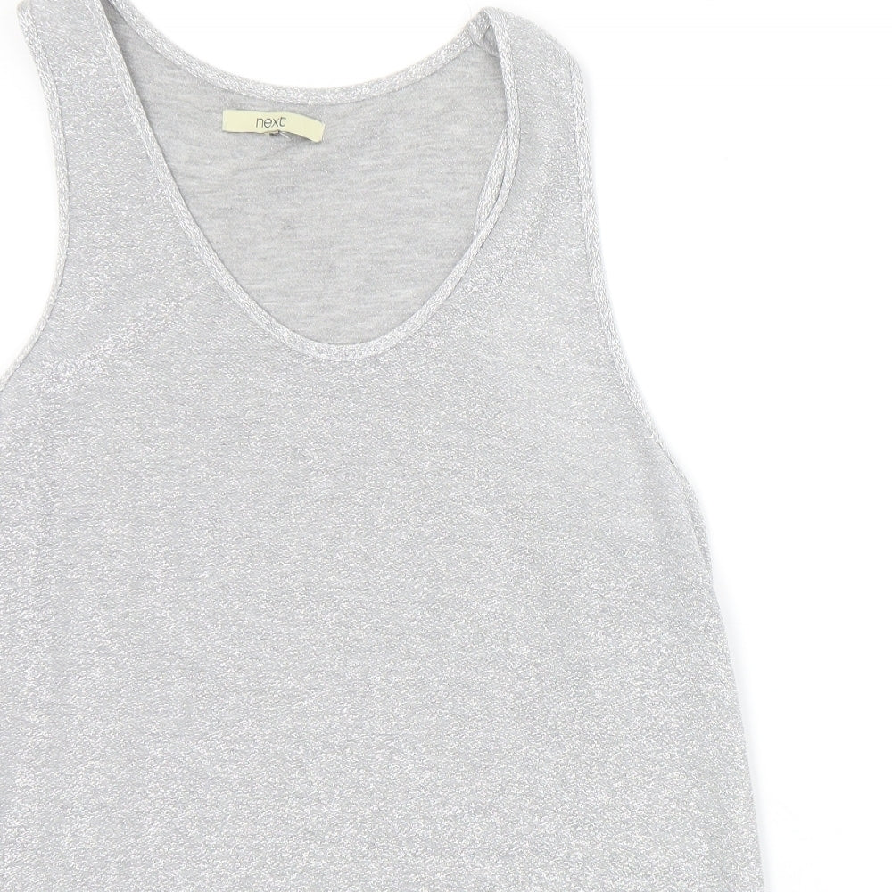 Womens UK Size 14 NEXT Silver Basic Tank