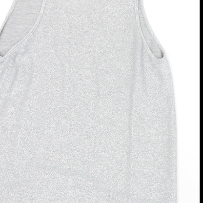 Womens UK Size 14 NEXT Silver Basic Tank