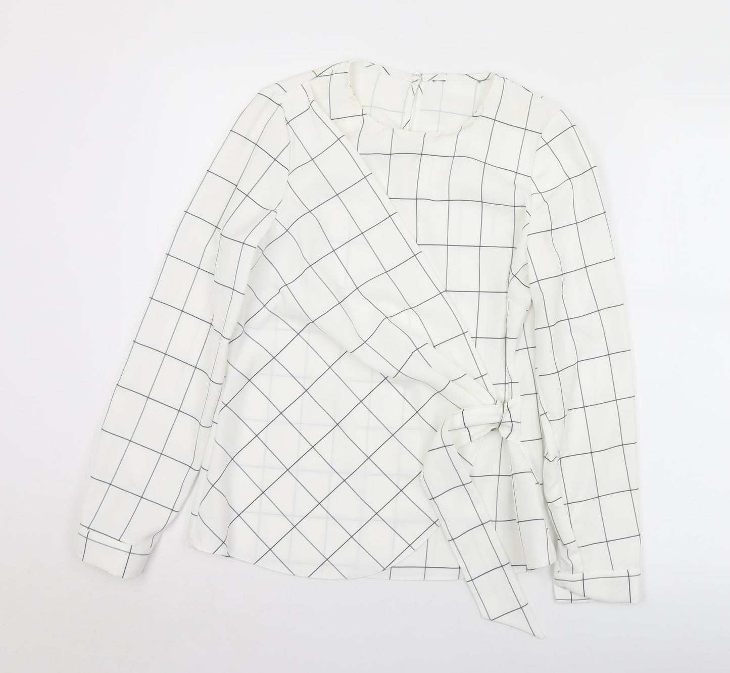 Womens UK Size 8 F&F White Wrap Blouse