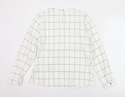 Womens UK Size 8 F&F White Wrap Blouse