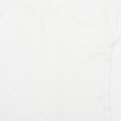 SheIn Womens White  Polyester Basic Blouse Size S Round Neck