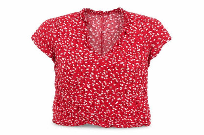 Womens UK Size S SheIn Red Basic Blouse