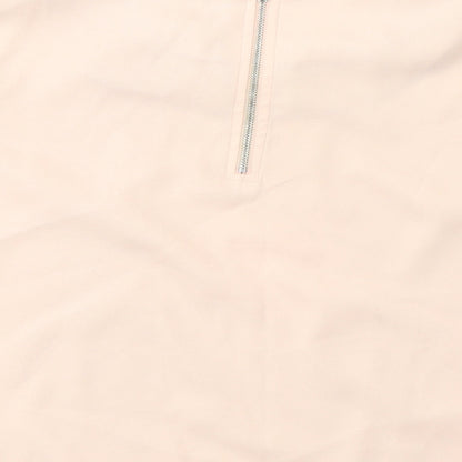 Missguided Womens Beige  Polyester Cropped T-Shirt Size 6 Round Neck