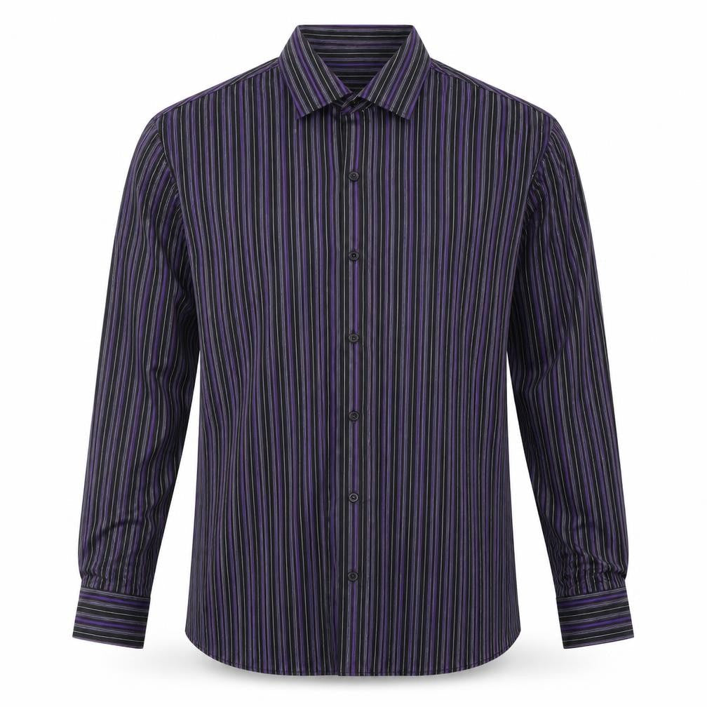 Mens UK Size L George Purple  Button-Up Long Sleeve Casual Shirt