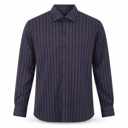Mens UK Size L George Purple  Button-Up Long Sleeve Casual Shirt