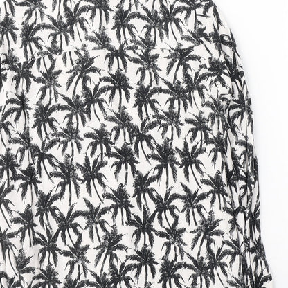 Womens UK Size 10 New Look White Basic Button-Up