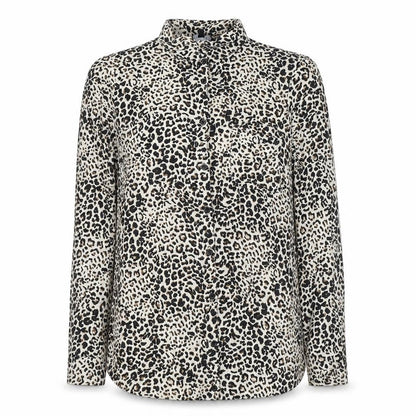 Womens UK Size 10 New Look Beige Basic Button-Up