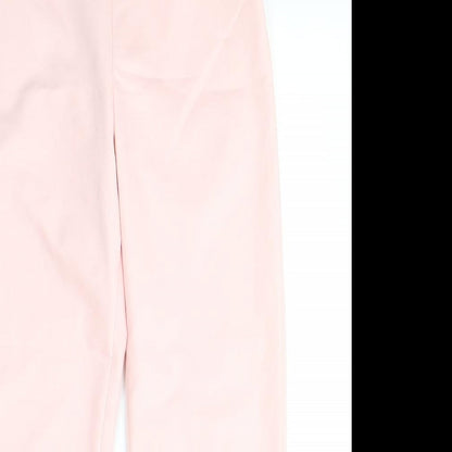 Womens UK Size 12 Stradivarius Regular Fit Cropped Pink Trousers