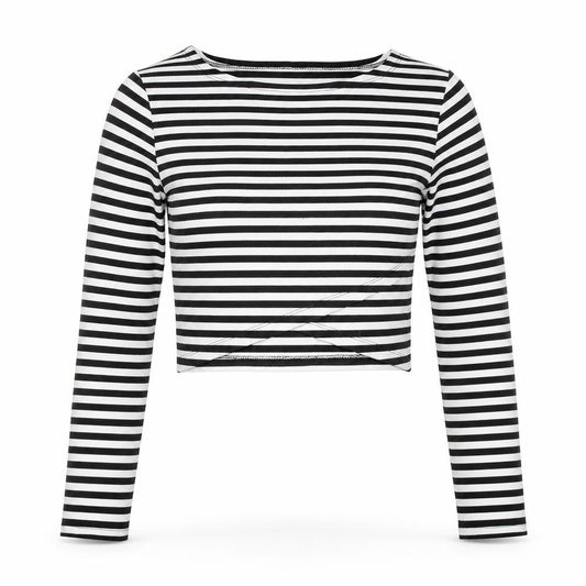 Womens UK Size XS Divided by H&M Black Cropped Blouse