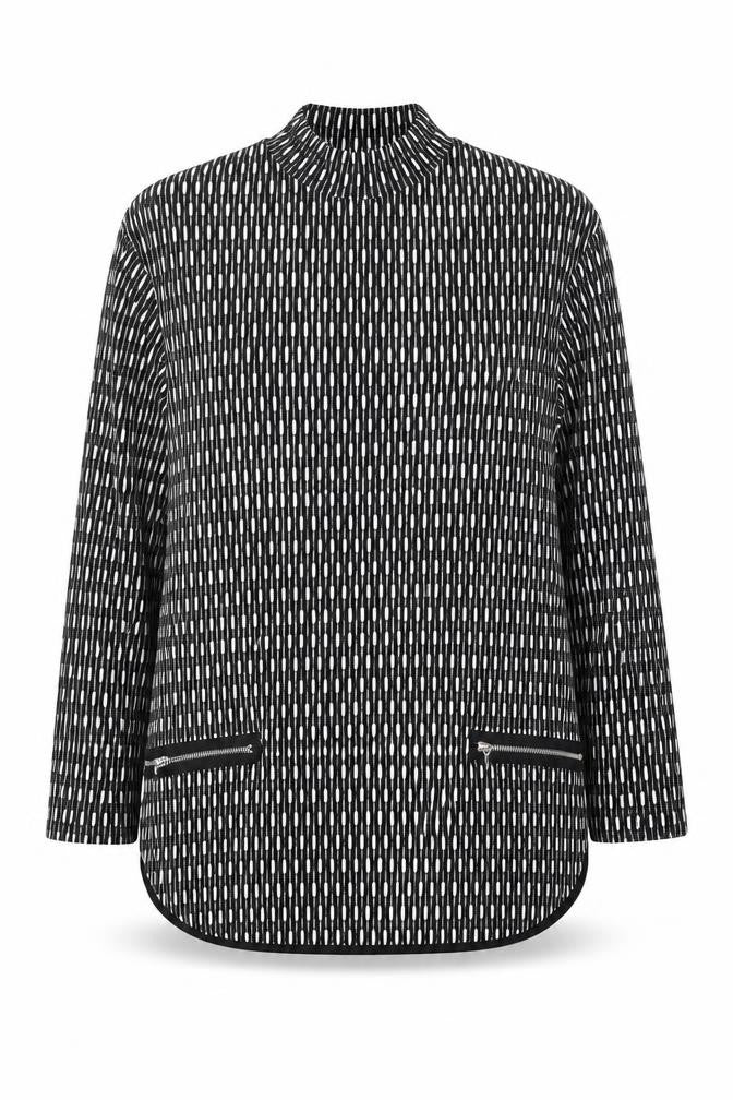 Womens UK Size S Papaya Black Basic Blouse
