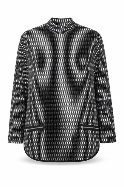 Womens UK Size S Papaya Black Basic Blouse