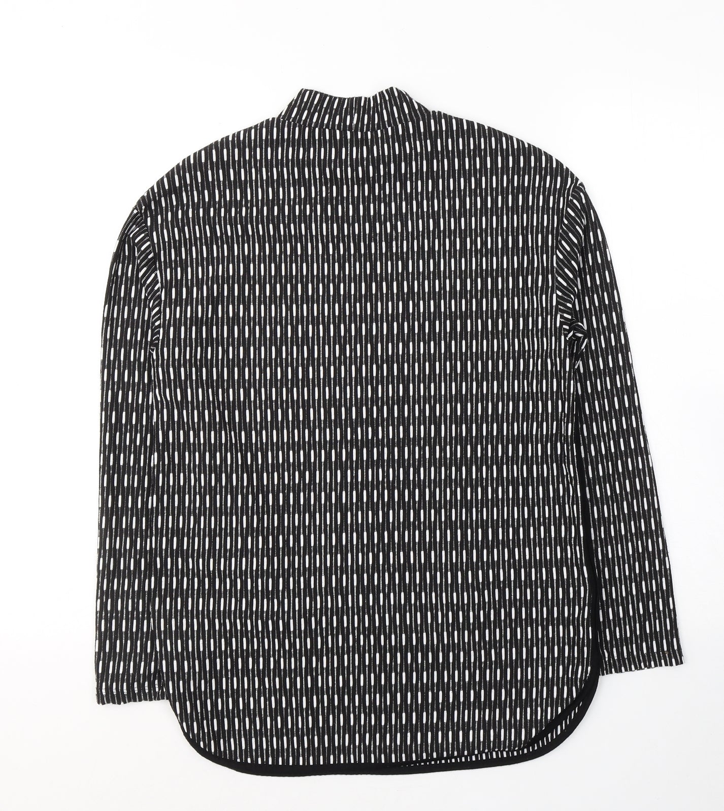 Papaya Womens Black  Polyester Basic Blouse Size S Round Neck