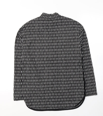 Papaya Womens Black  Polyester Basic Blouse Size S Round Neck