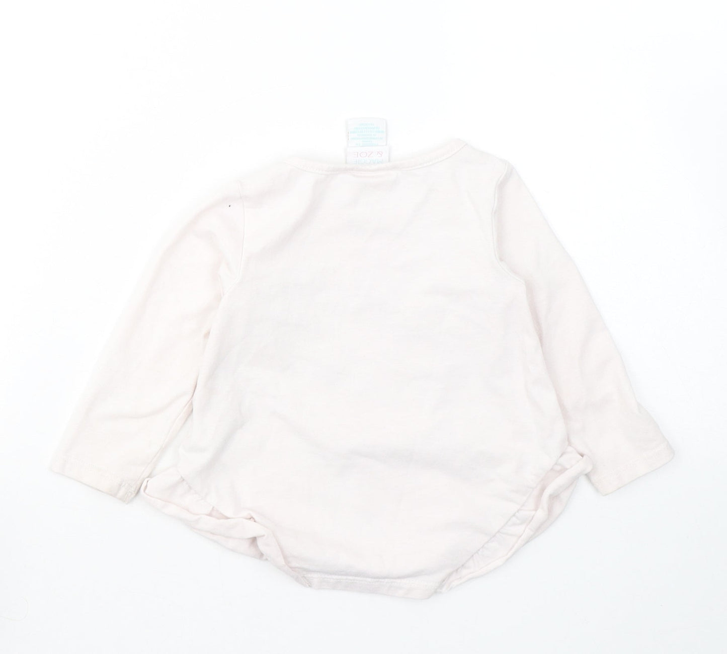 Maggie & Zoe Girls Pink  Cotton Pullover Casual Size 12 Months Round Neck Pullover - Bird