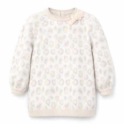 Cynthia Rowley Girls Ivory Animal Print Cotton Tunic Jumper Size 12-18 Months  Pullover
