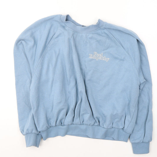 Womens UK Size L Divided by H&M Blue Pullover Sweatshirt