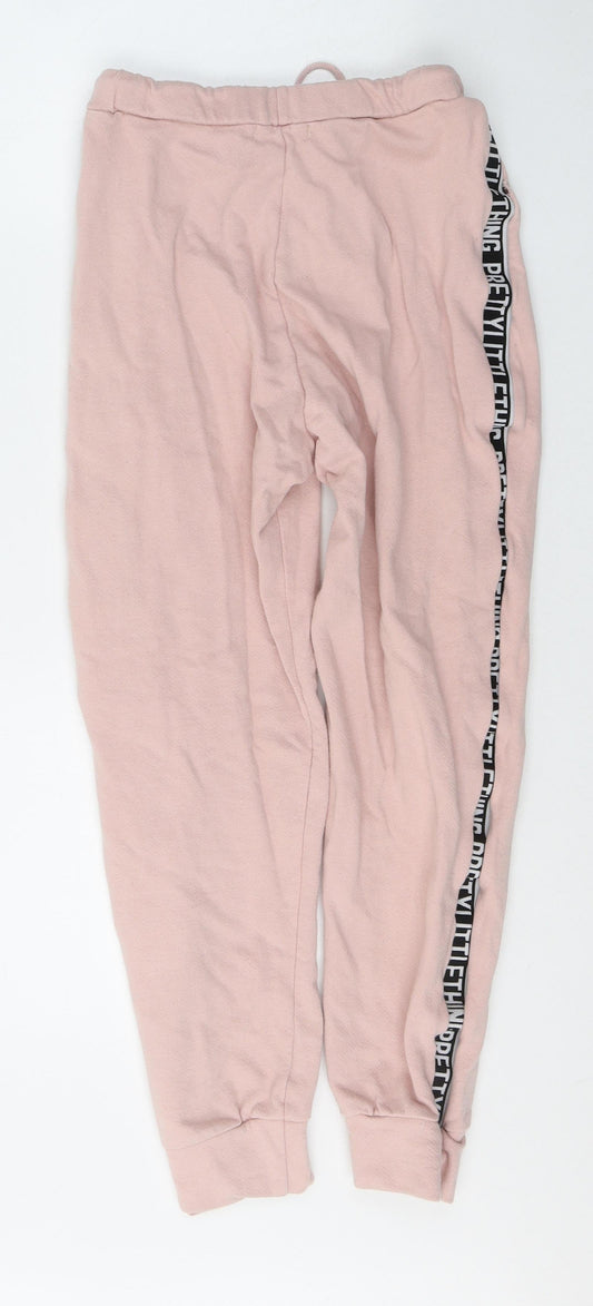 Womens UK Size 8 PRETTYLITTLETHING Regular Fit Sweatpants Pink Trousers