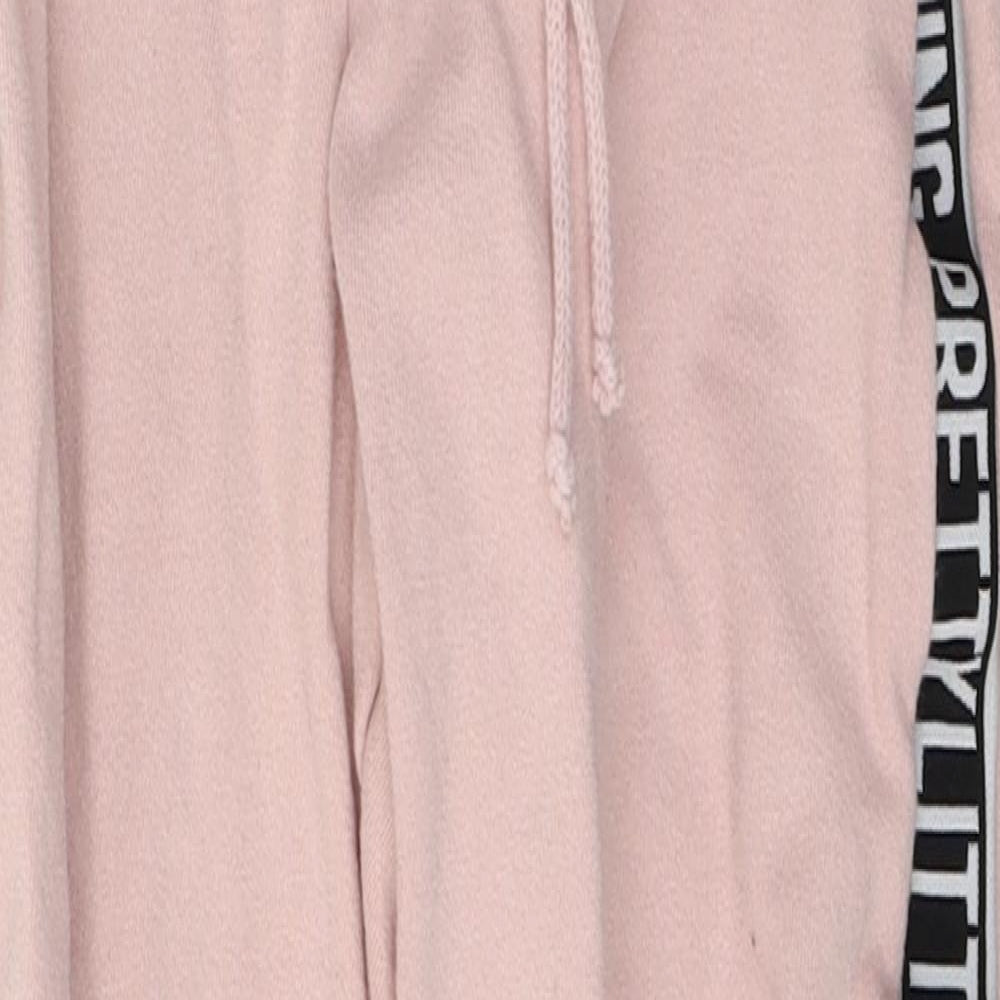Womens UK Size 8 PRETTYLITTLETHING Regular Fit Sweatpants Pink Trousers