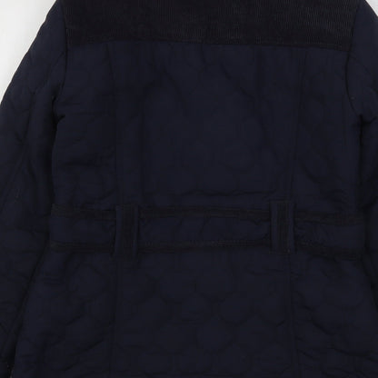 Womens UK Size 8 Brave Soul Blue Quilted Coat