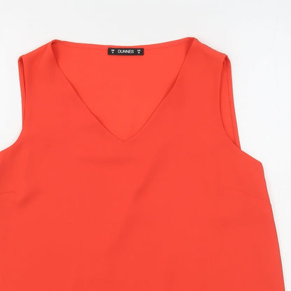 Womens UK Size 10 Dunnes Stores Red Basic Blouse