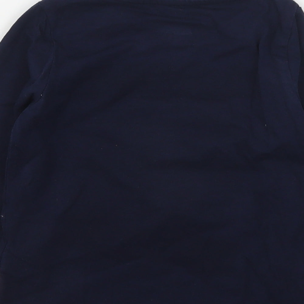 Marks and Spencer Boys Blue Geometric Cotton Basic T-Shirt Size 2-3 Years Round Neck  - Avengers