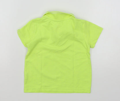 F&F Boys Green  Cotton Basic Polo Size 2-3 Years Collared