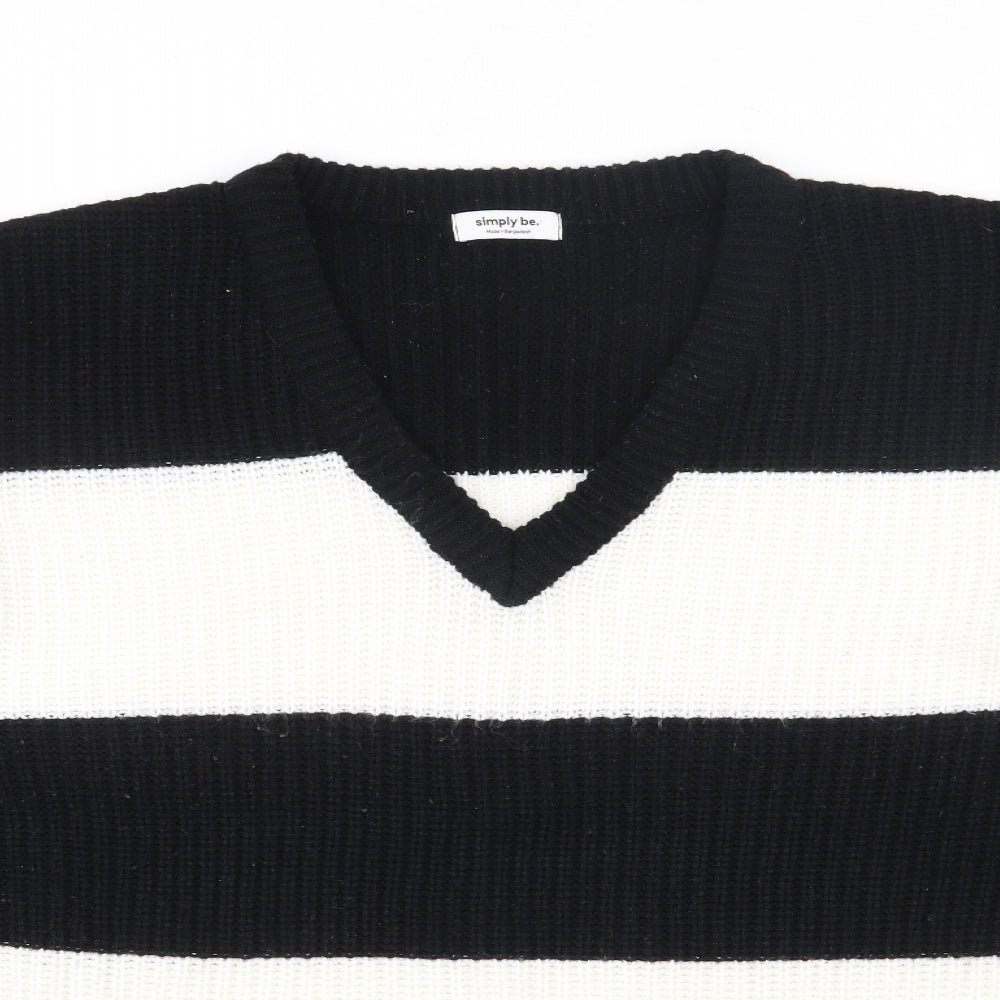 Womens UK Size L Simply Be Multicoloured Pullover Jumper