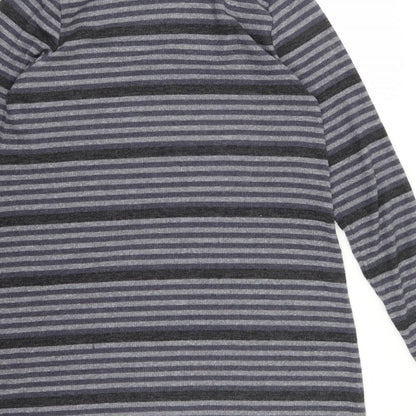 Peacocks Womens Multicoloured Striped Polyester Jumper Dress  Size 12  Mock Neck Pullover