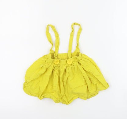 SheIn Girls Yellow  Cotton Skirt One-Piece Size 4 Years  Button