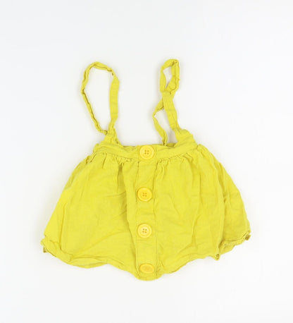 SheIn Girls Yellow  Cotton Skirt One-Piece Size 4 Years  Button