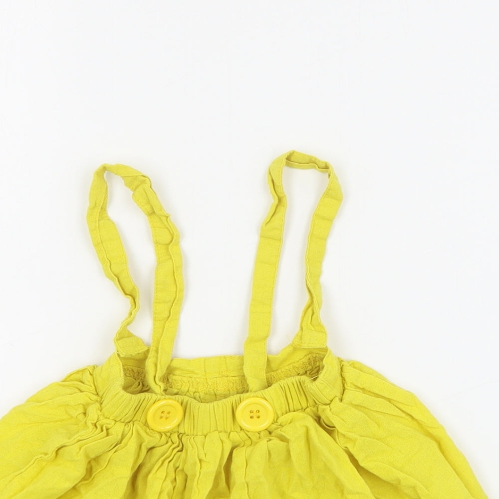 SheIn Girls Yellow  Cotton Skirt One-Piece Size 4 Years  Button