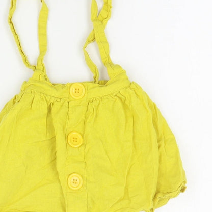 SheIn Girls Yellow  Cotton Skirt One-Piece Size 4 Years  Button