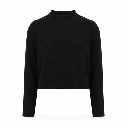 Womens UK Size M H&M Black Cropped T-Shirt