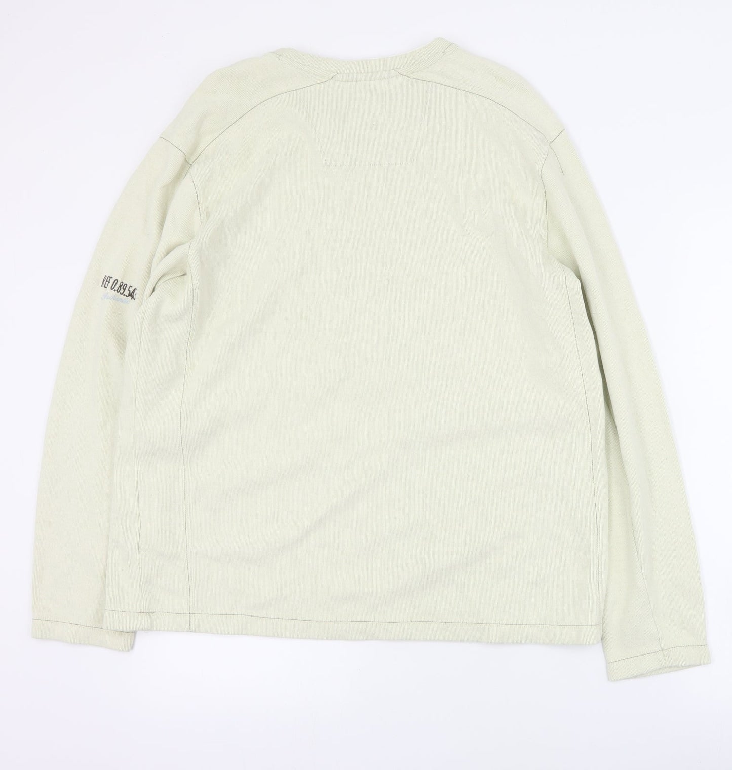 NEXT Mens Beige Round Neck  Cotton Pullover Jumper Size L