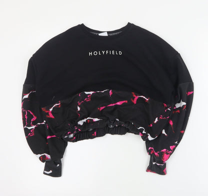 Hollyfield Girls Black  Polyester Pullover Sweatshirt Size S  Pullover - 8-10 years