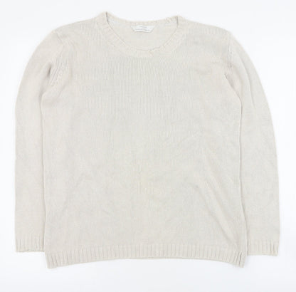 Womens UK Size 10 Marks and Spencer Beige Pullover Jumper