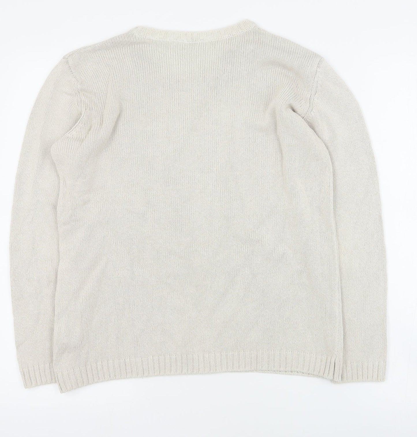 Womens UK Size 10 Marks and Spencer Beige Pullover Jumper