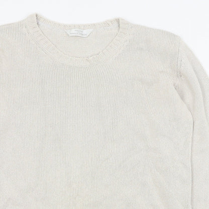 Womens UK Size 10 Marks and Spencer Beige Pullover Jumper