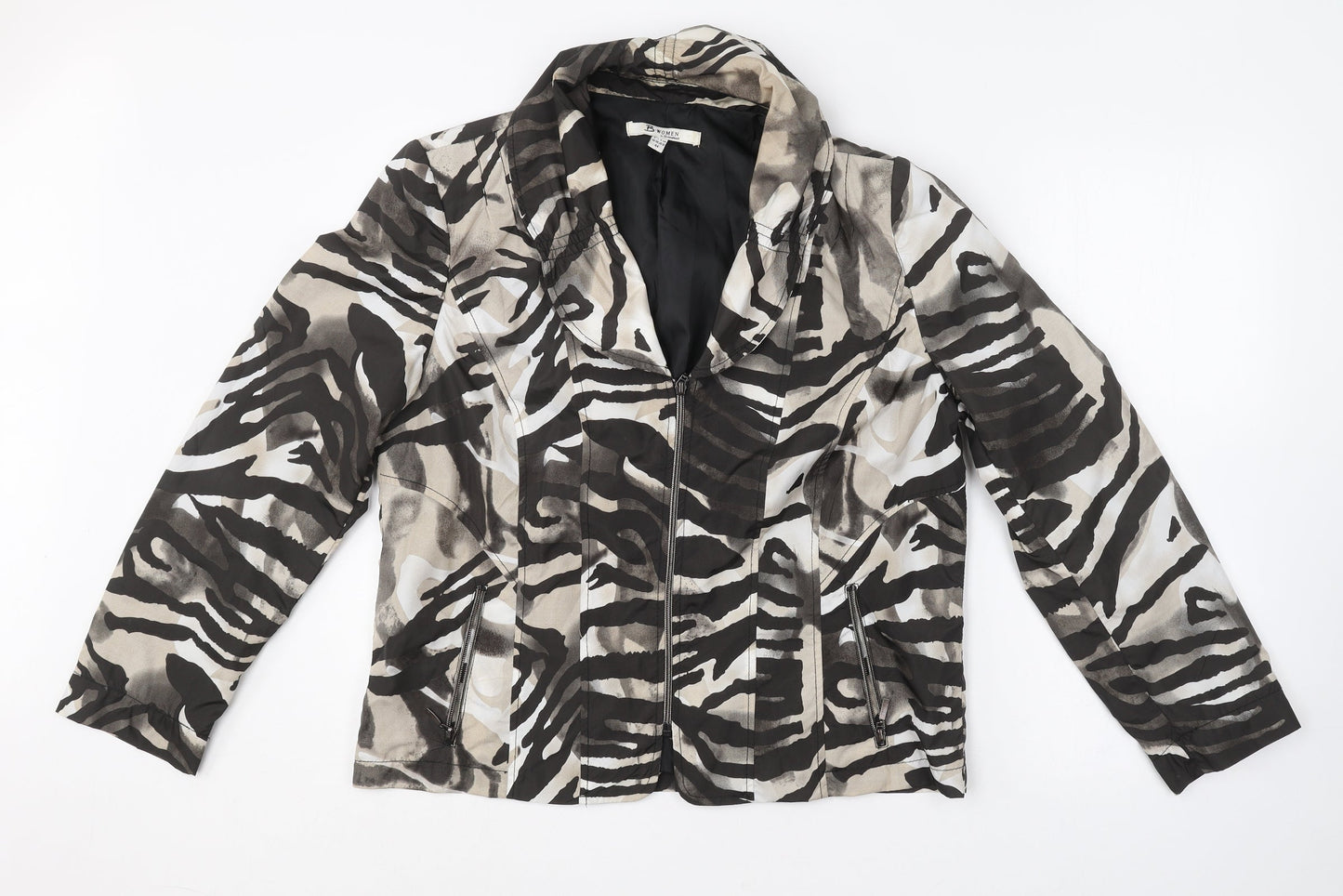 Brandex Womens Multicoloured Camouflage  Rain Coat Coat Size 14