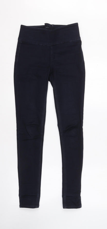 Womens UK Size S Pieces Regular Fit Jegging Blue Trousers