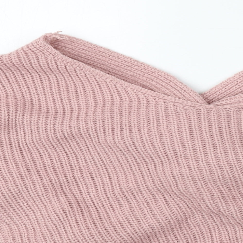 Womens UK Size One Size Preworn Pink Pullover Jumper