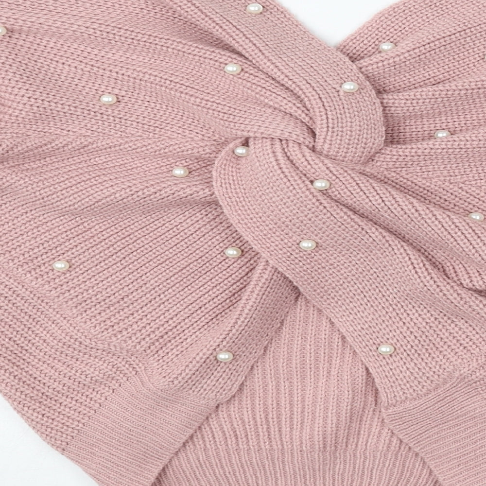 Womens UK Size One Size Preworn Pink Pullover Jumper