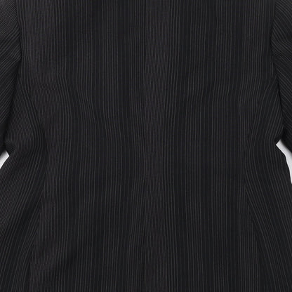 Marks and Spencer Womens Black Striped  Jacket Blazer Size 14