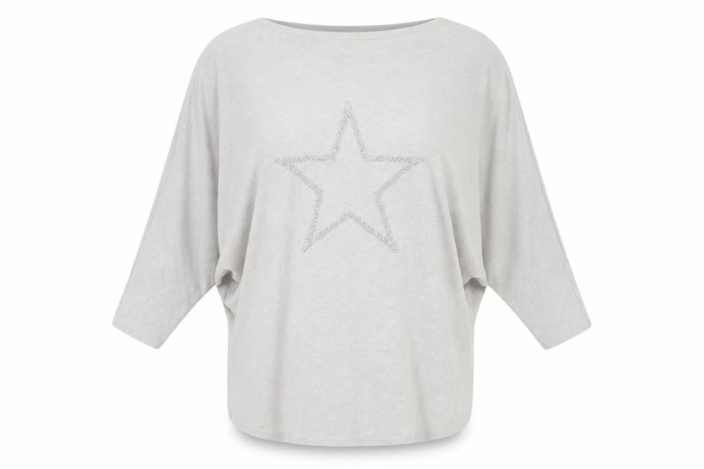 Womens UK Size 10 Quiz Grey Basic T-Shirt