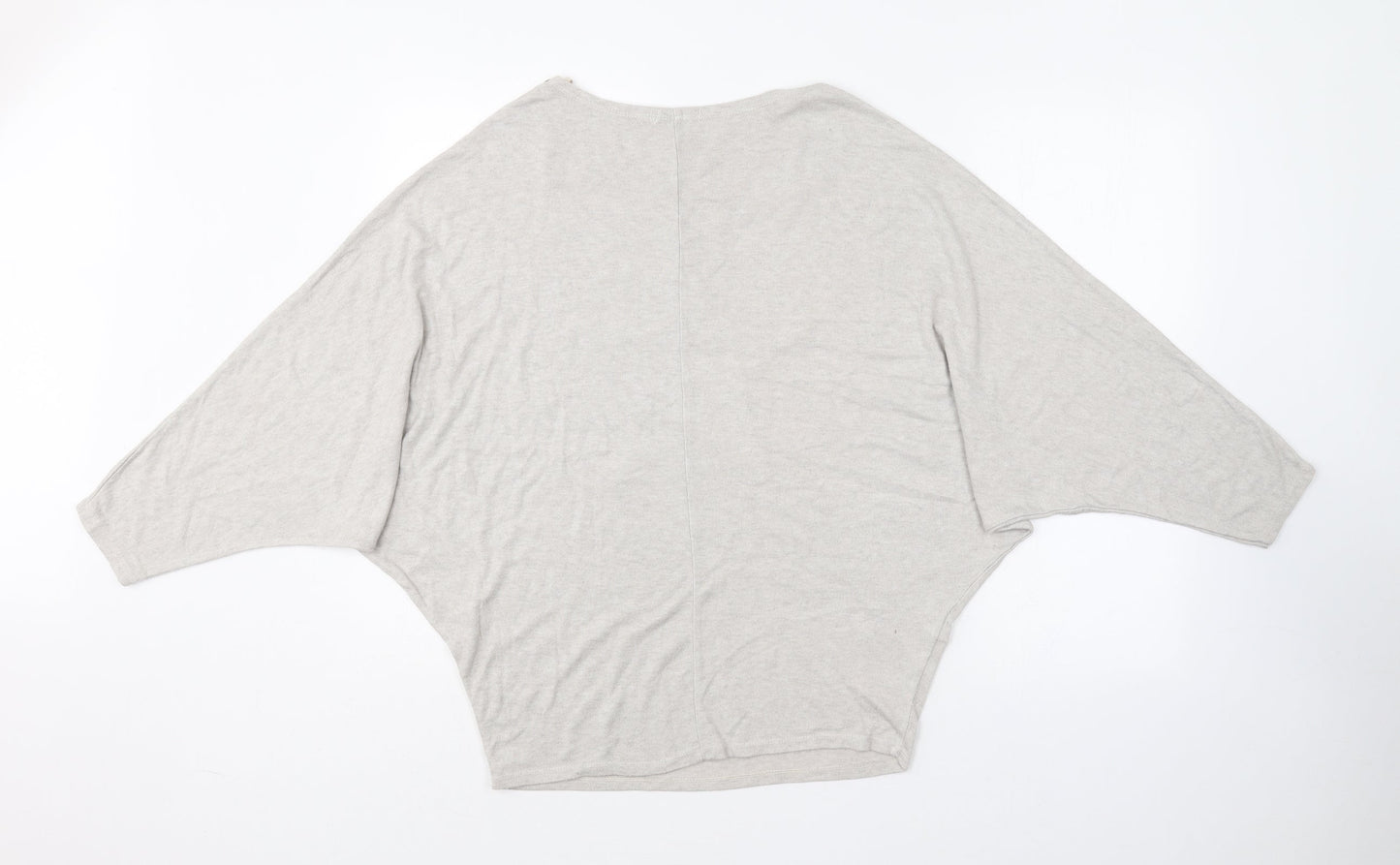 Quiz Womens Grey  Acrylic Basic T-Shirt Size 10 Round Neck