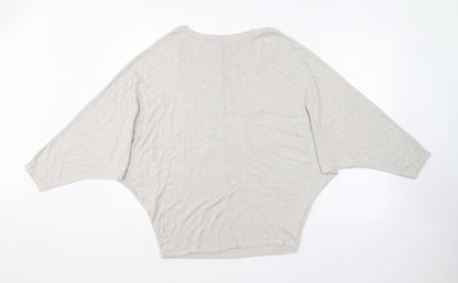 Quiz Womens Grey  Acrylic Basic T-Shirt Size 10 Round Neck