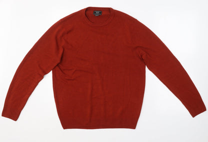 F&F Womens Brown Round Neck  Acrylic Pullover Jumper Size M