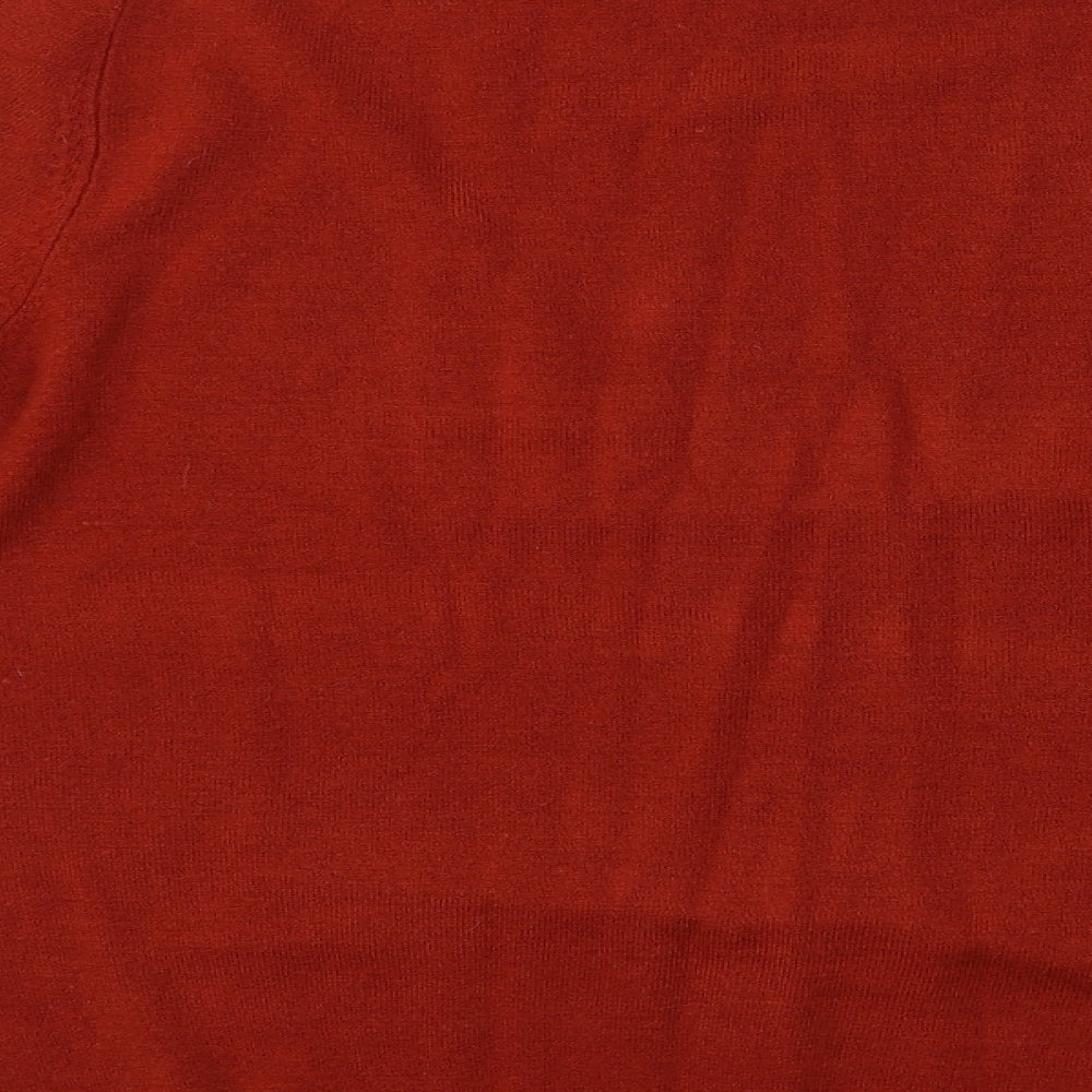 F&F Womens Brown Round Neck  Acrylic Pullover Jumper Size M